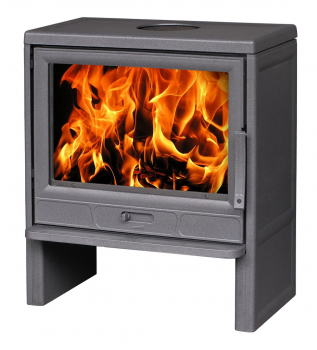 EEK A Gusskaminofen Plamen Barun gussgrau mit 8,6kW