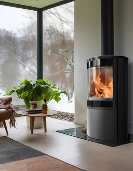 * Ovaler Kaminofen Kratki BJORN Ø 150 - 10 kW