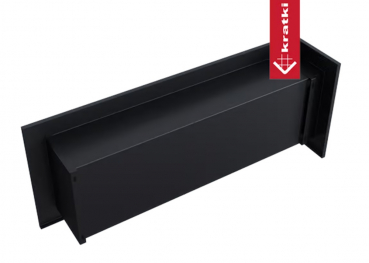 Preview: Echtfeuer-Dekokamin Wandkamin Bioethanol Eckkamin DELTA links - 120 cm