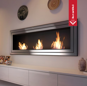 Preview: XXL-Echtfeuer-Dekokamin Wandkamin Bioethanol JULIET 1800