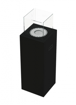 Echtfeuer-Dekokamin Bioethanol Kamin Freistehend TOWER - schwarz