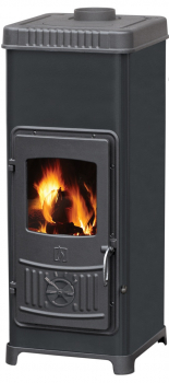 EEK A+ Kaminofen Plamen Dora 10N mit Herdplatte, schwarz - 7,2kW