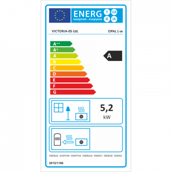 EEK A Kaminofen Victoria OPAL L-W schwarz, raumluftunabhängig - 5,15kW