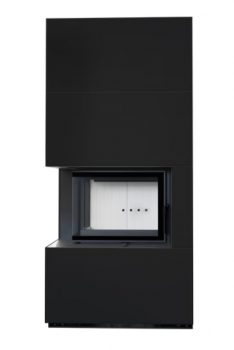 Kaminbausatz Kratki FLOKI links - 8 kW Granit-Paneele ZIMBABWE NERO