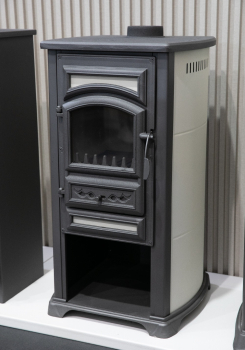EEK A+ Kaminofen Forte creme mit Herdplatte - 5,4kW
