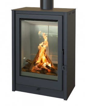 EEK A+ Kaminofen mit XL-Sichtscheibe Modell GENOA - 7,4 kW
