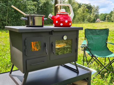 Outdoor-Küchenofen Garten-Kamin Gartenküche "ERNA" Gartenofen Pizzaofen Grillkamin Holzbackofen