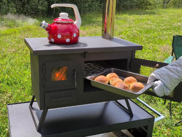 [B-WARE] Grillkamin Outdoor-Küchenofen Garten-Kamin Gartenküche "ERNA" Pizzaofen Holzbackofen