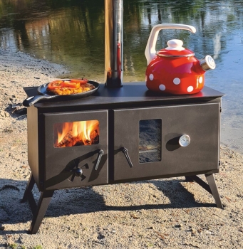 Outdoor-Küchenherd "Traudel" - Holzbackofen, Gartenkamin, Zeltofen, Brotbackofen, Pizza-Ofen