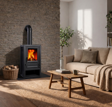 Preview: EEK A - Kaminofen Globe Fire LUNA II L Naturstein - 7,9 kW