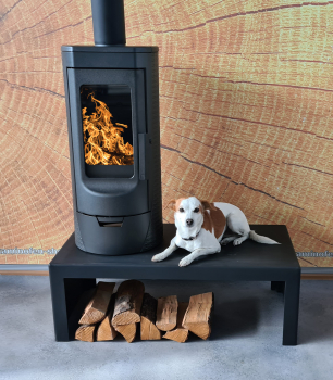 EEK A+ Design-Gusskaminofen Plamen Tara, raumluftunabhängig - 6kW