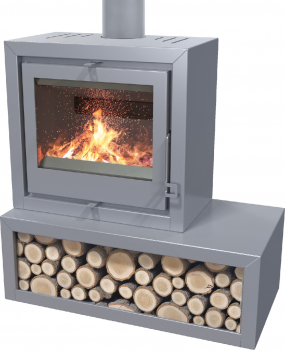 EEK A+ Design-Kaminofen ISKRA L, gussgrau - 7,4kW