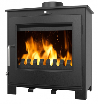 EEK A Kleiner Kaminofen K05, externe Zuluft, Holz&Kohle + dauerbrandf. – 4,6/6,2 kW