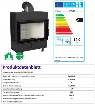 *EEK A - Kamineinsatz Kratki Lucy 14 mit 14 kW