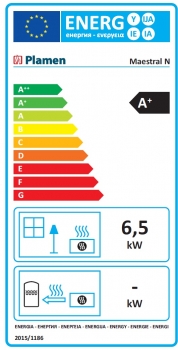 EEK A+ Kaminofen Plamen Maestral N mit Herdplatte, creme - 6,5kW