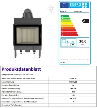 *EEK A - Kamineinsatz Kratki Nadia - 10 kW