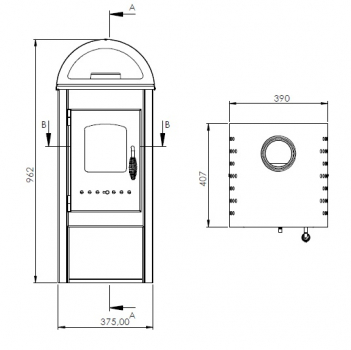 EEK A+ Kaminofen NERA PLUS - 5,4kW