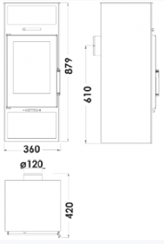 EEK A Kaminofen Panadero Nijar EcoDesign - 6,3 kW