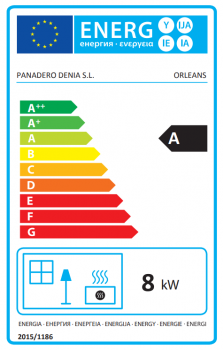 EEK A Kaminofen mit Herdplatte Panadero Orleans EcoDesign - 8,0 kW