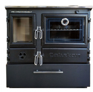 Preview: EEK A - Holzherd Modell 214 BOX mit 6,04kW - Viel Gusseisen!