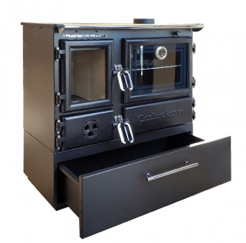 Preview: EEK A - Holzherd Modell 214 BOX mit 6,04kW - Viel Gusseisen!
