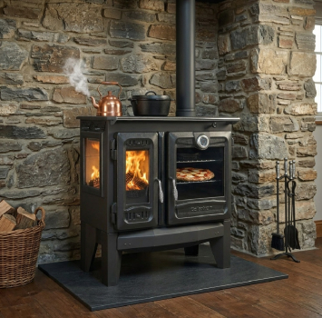 Preview: EEK A+ Panorama-Holzherd Modell 216-3D mit 8,97kW - Bauart 1 - viel Gusseisen