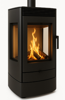 EEK A+ Premium-Kaminofen Modell 5W60 - Dreischeiben mit 6 kW