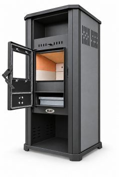Preview: EEK A+ Kaminofen Ambasador 5.0 Metall grau - 7,9 kW