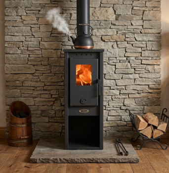 Preview: EEK A+ Kaminofen BERNA LUX S 4.0 anthrazit-grau mit 5,9 kW