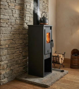 Preview: EEK A+ Kaminofen BERNA LUX S 4.0 anthrazit-grau mit 5,9 kW