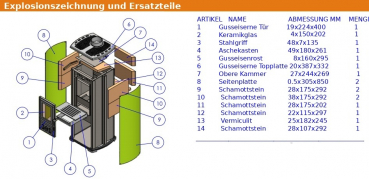 EEK A+ Kaminofen BERNA LUX G 4.0 anthrazit-grau mit 5,9 kW