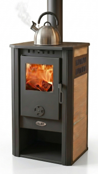 EEK A Kaminofen Atene S 4.0 Keramik Creme mit 7,5 kW