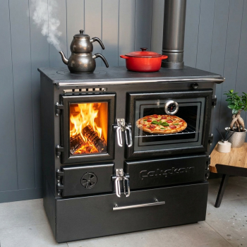 Preview: EEK A - Holzherd Modell 214 BOX mit 6,04kW - Viel Gusseisen!