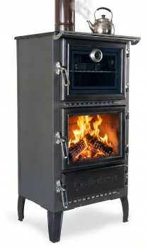 EEK A - Kaminofen Holzherd Modell 306 mit Backfach+Herdplatte - 12,10 kW