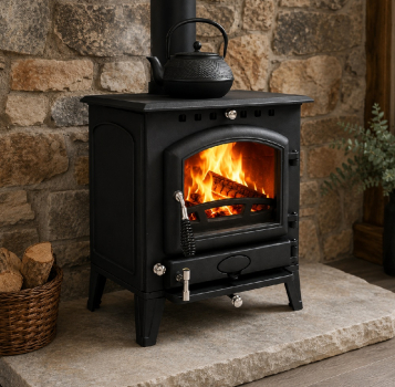 Preview: EEK A - Robuster Gusskaminofen Kenzo I mit 7,9 kW