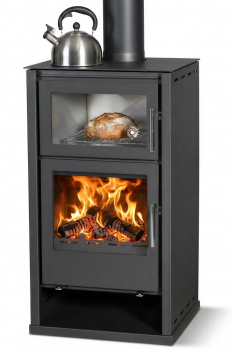 EEK A+ Kaminofen Victoria Regina F mit Backfach + ext. Zuluft - 8,7 kW