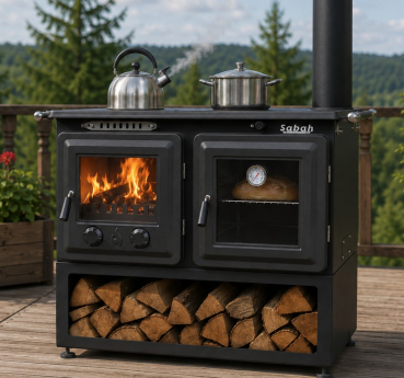 Outdoor-Dauerbrandherd Gartenkamin Holzherd S108