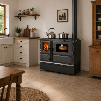 EEK A - Dauerbrandherd Holzherd S104 mit Schublade - 12,7 kW