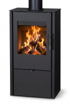 EEK A Kaminofen Victoria Opal-w mit ext. Zuluft schwarz - 6,1 KW