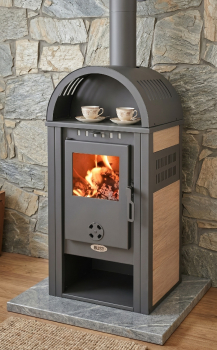 Preview: EEK A Kaminofen Vienna S 4.0 Keramik Creme mit 7,5 kW