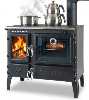 Preview: EEK A - Premium-Holzherd Modell 214 mit 6,42kW - Viel Gusseisen!