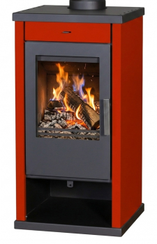 EEK A+ Kaminofen Victoria Vanessa Lux rot - 7,52 kW