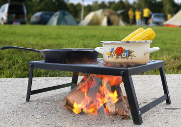 Faltbarer Outdoor-Rost / Kochen & Braten über Lagerfeuer oder Feuerschale!