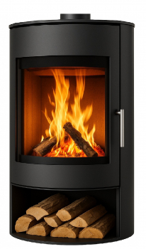 EEK A Ovaler Premium-Kaminofen Modell CN2 - XXL-Sichtglas mit 6,1 kW