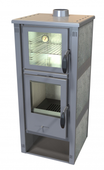 EEK A+ Kaminofen mit Backfach Pella SG mit Keramikverkleidung Specksteinoptik - 5,4kW