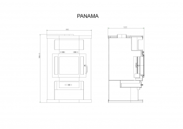 [B-Ware BA2] EEK A Eck-Kaminofen Victoria Panama, schwarz, dauerbrandfähig – 9kW