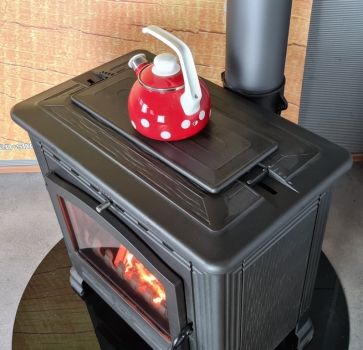 EEK A+ Gusskaminofen Plamen Tena mit 9,5kW + Herdplatte