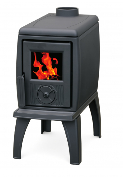 EEK A+ Gusskaminofen Plamen Trenk mit Herdplatte - 8,9kW