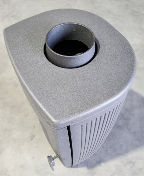 Preview: EEK A+ Design-Gusskaminofen Plamen Gala gussgrau, raumluftunabhängig - 8kW