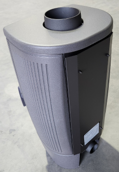 EEK A+ Design-Gusskaminofen Plamen Gala gussgrau, raumluftunabhängig - 8kW